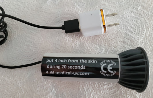 Lékařská lampa pro kožní onemocnění Lupénka Ekzém Akné 4 Watt